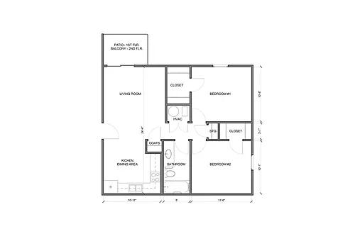 Floor plan 2 Bedroom