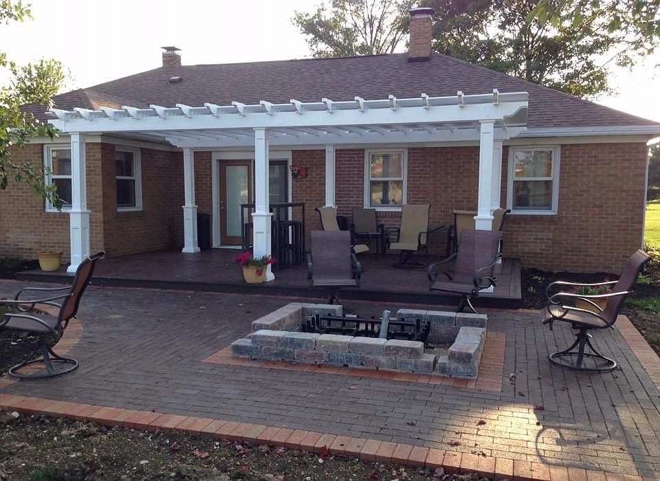 Front Trex deck with Pergola