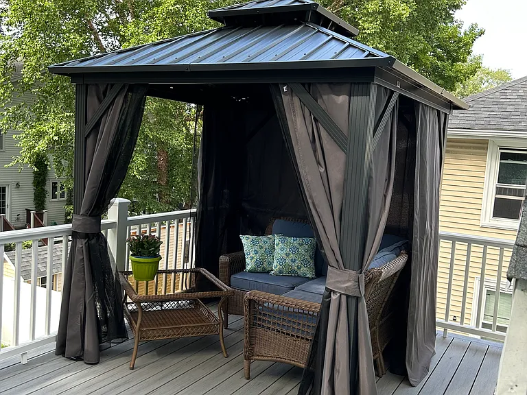 With a few privacy panels released - it has 360 degree privacy panels, with separate screen panels for any combination of use.