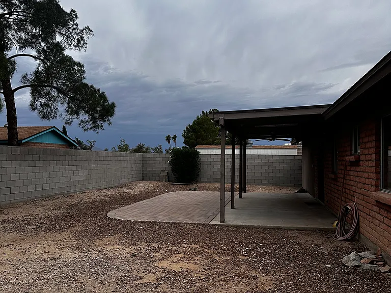 Large backyard