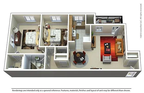Floor plan 2Bedroom 1Bathroom