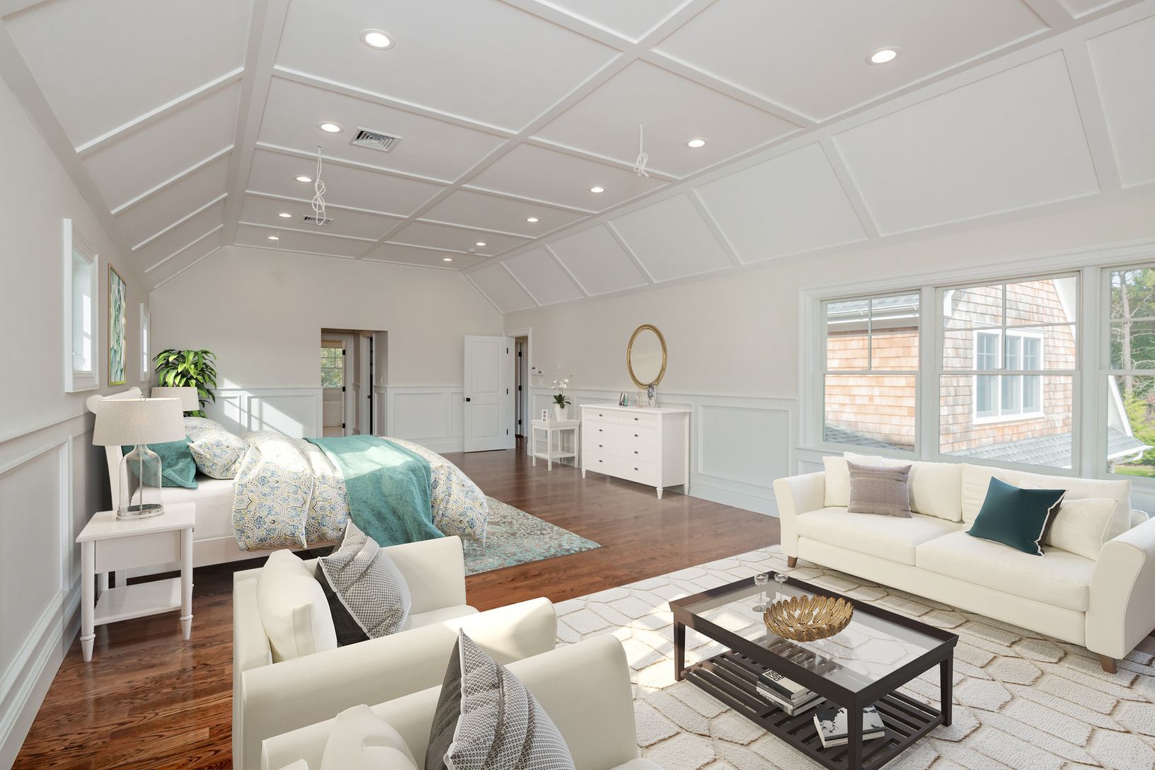  Sumptuous master suite with area to lounge and balcony