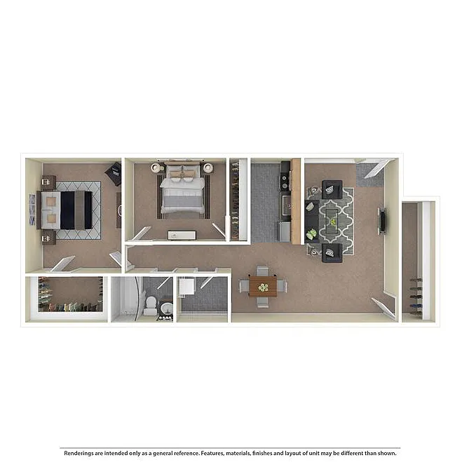 Floor plan Creekside South- 2 Bedroom