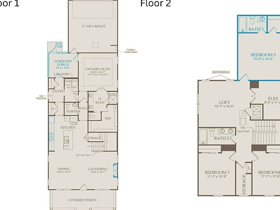 Floor Plan Level 1 and Level 2