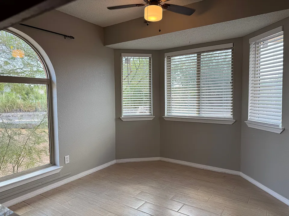 Bright space with bay windows and large front facing picture window