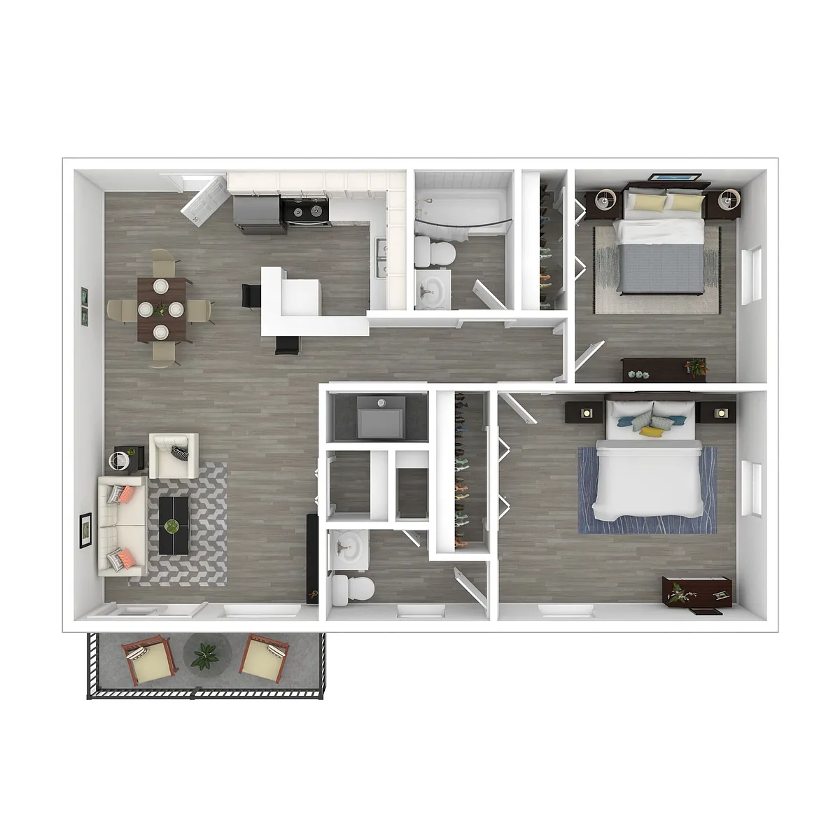 Floor plan B2R- Upgraded