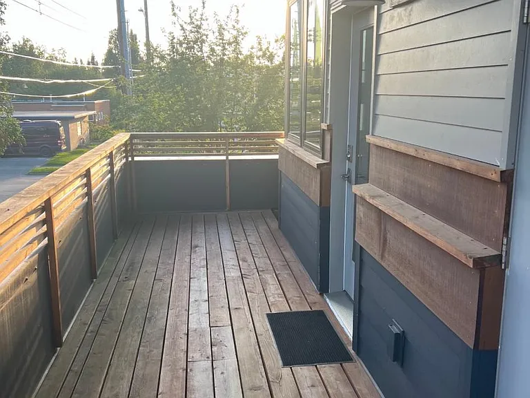 South facing deck
