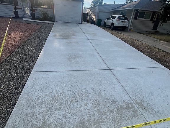 New Concrete was just installed. Driveway and all walkways.