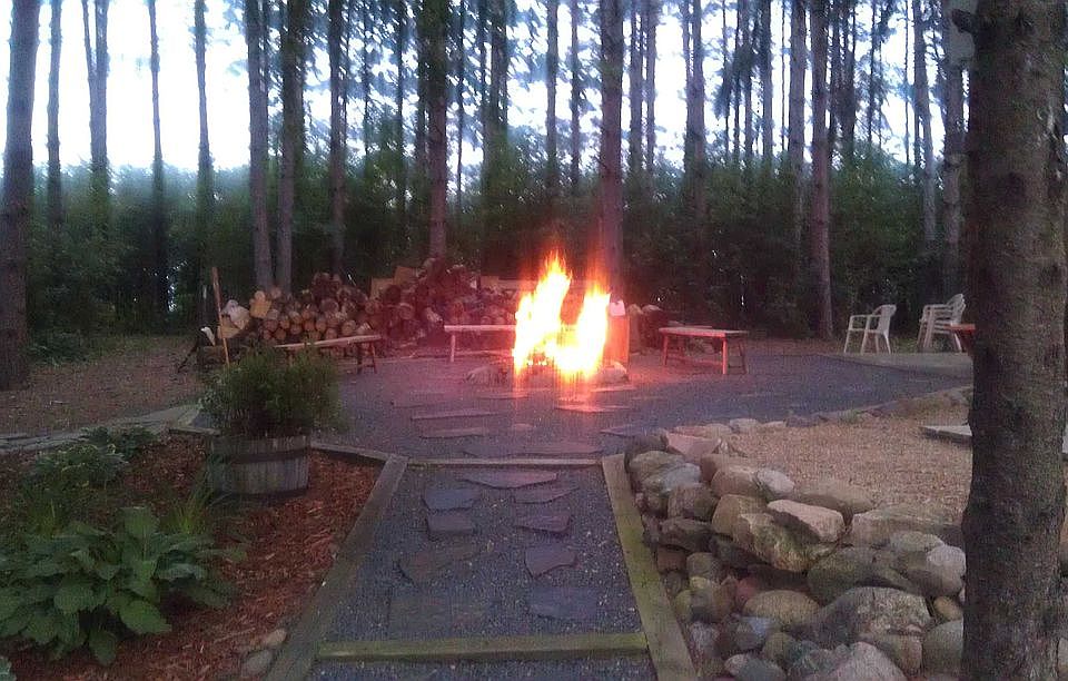Back yard fire pit