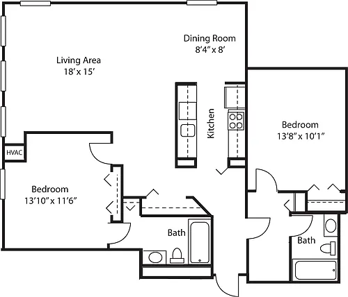 Floor plan The Two Auburn