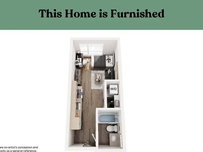 Studio, 1 Bath - Apt D (Furnished) Studio, 1 Bath - Apt D (Furnished)