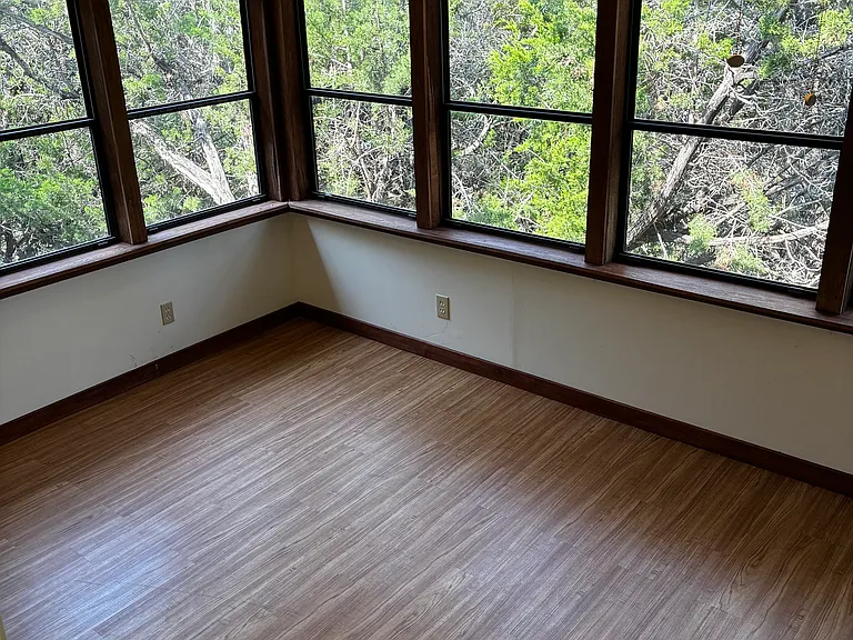 enclosed rear porch 144 s.f. overlooking seasonal creek