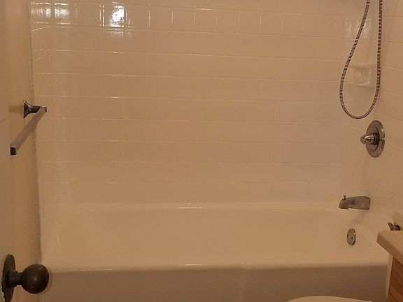 Newly resurfaced bathtub and shower