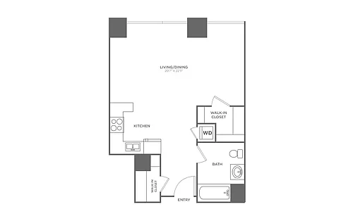 Floor plan Studio-S9