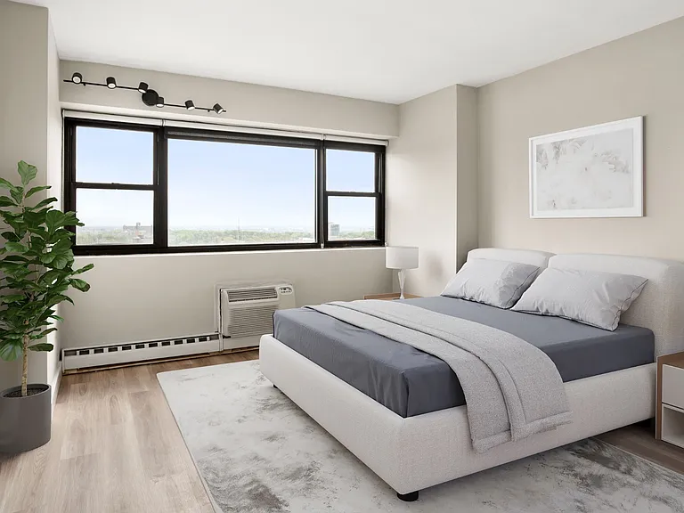 Enjoy a spacious bedroom with comfort and style
