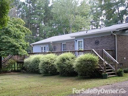 Back of home. : Large deck.