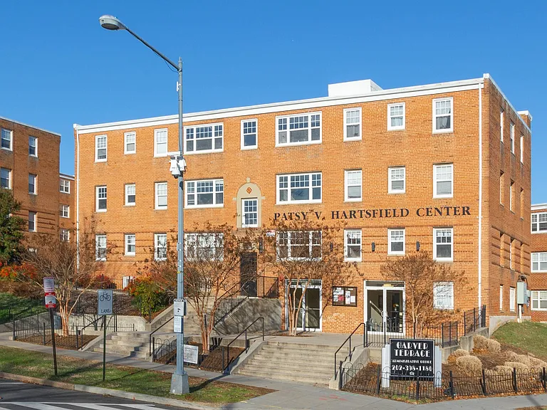 Exterior of Apartment Building From Street View