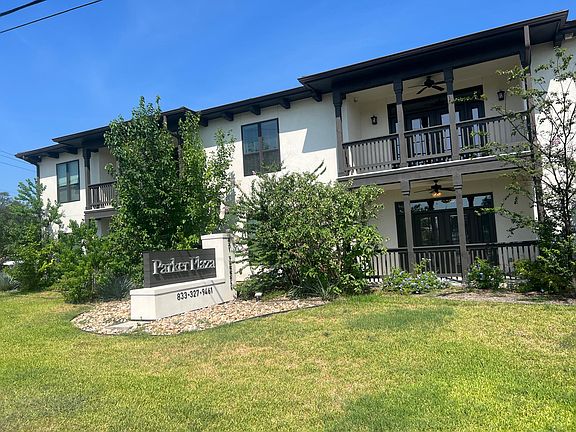 Front of apartment building