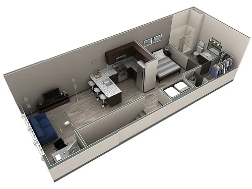Floor plan Studio Grand Overlook