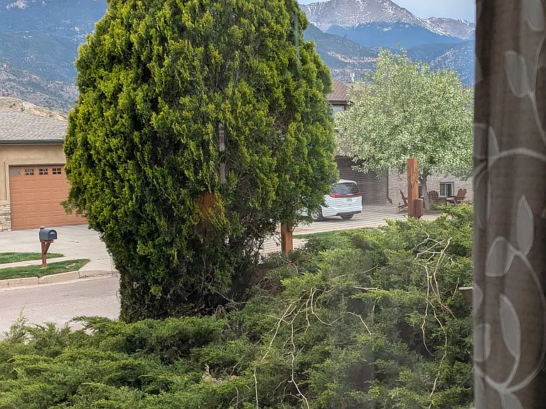 Main living room with great view of Pikes Peak.