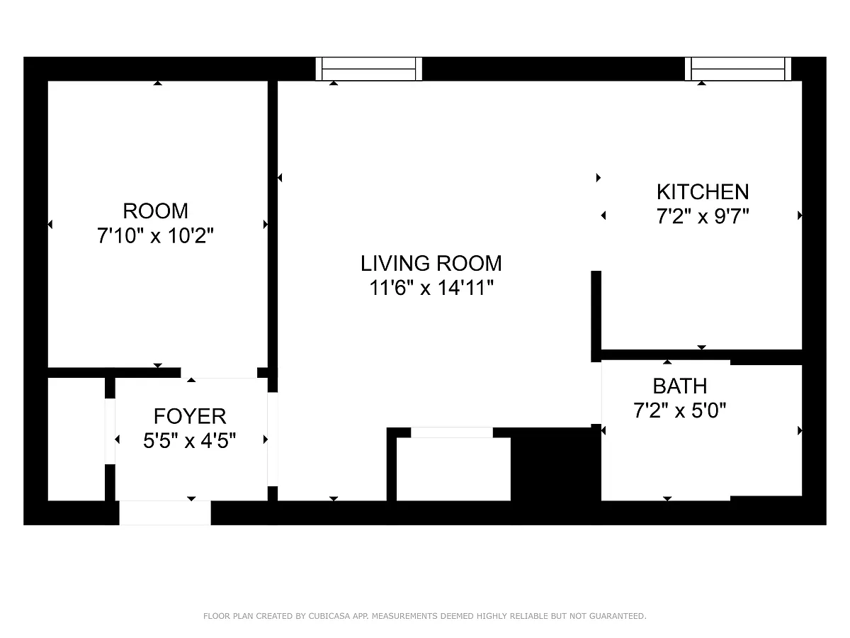 Floor plan Studio Large Renovated