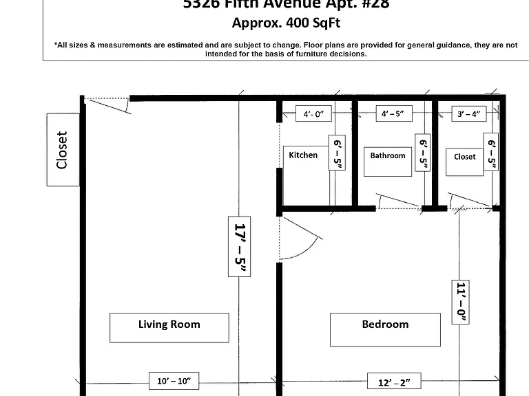 5326 Fifth #28 Floorplan