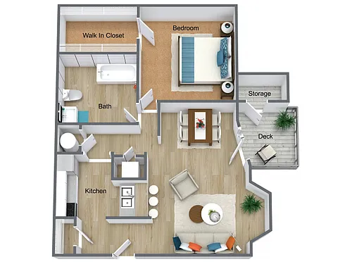 Floor plan 1x1 Ren