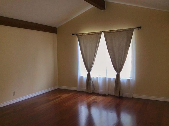 Vaulted ceiling in living room