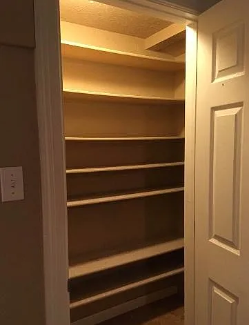 Enough space for clothing in closet