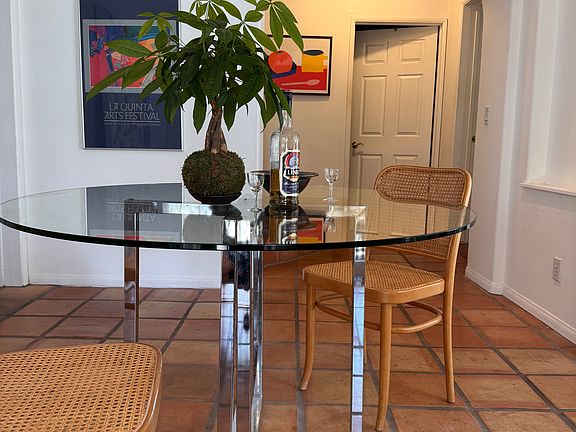 Dining room looking towards the hallway walk-in closet and bedroom