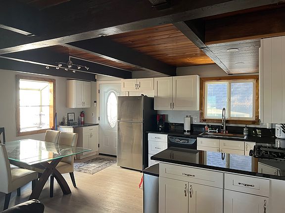 Kitchen open to dining room.