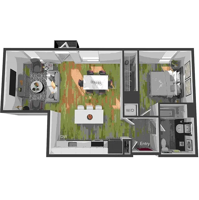 Floor plan 1X1 M