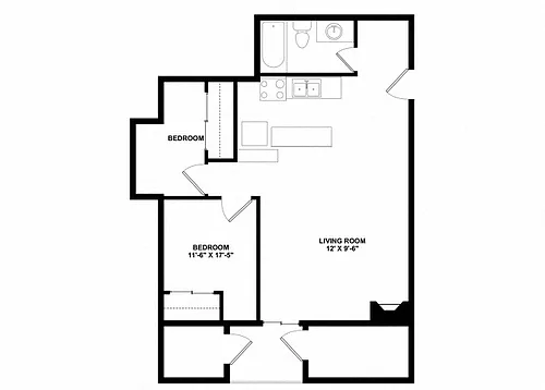 Floor plan 2x1 Small