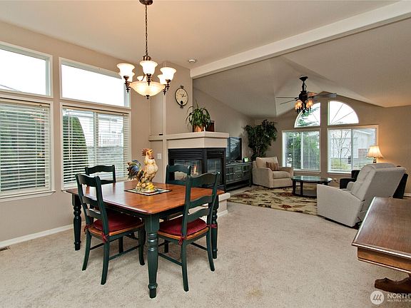 Living room flows into the dining area for easy entertaining>