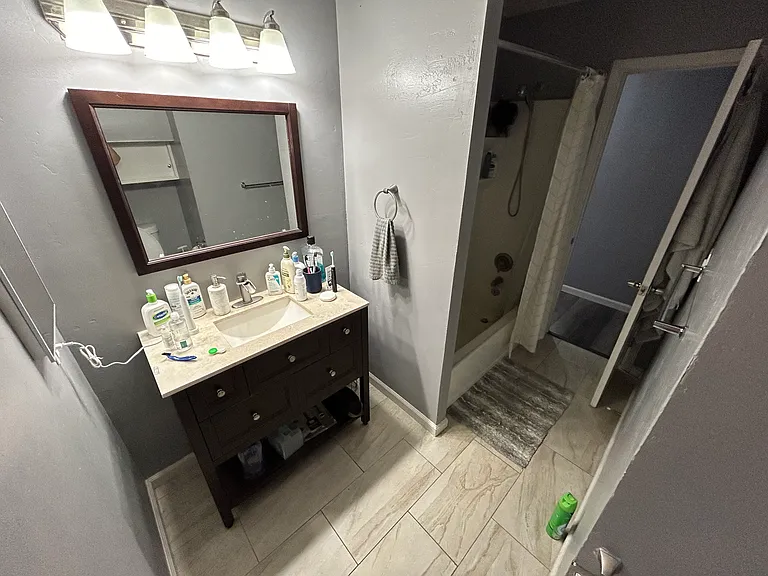 Shared hallway bathroom