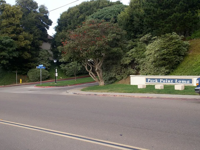 Singe street entrance into Complex