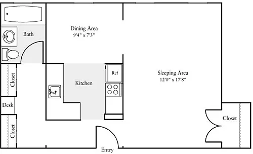 Floor plan Studio O