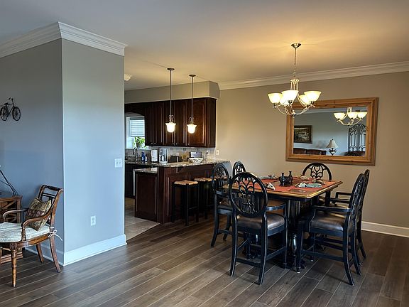 Dining room and kitchen