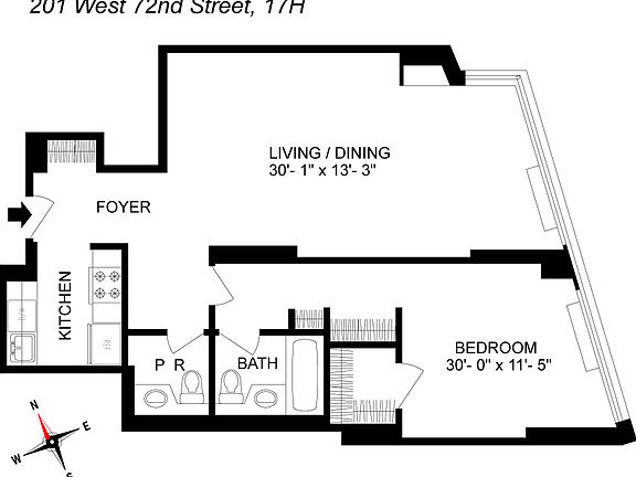 2nd image of 201 W 72nd St APT 17H