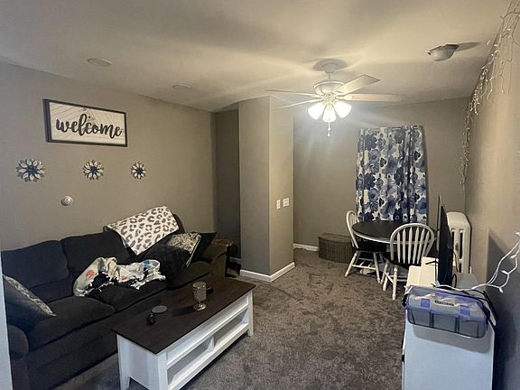 Spacious Living Room with dining space.