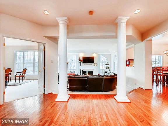 Light-Filled Family Room Offers Gas Fireplace