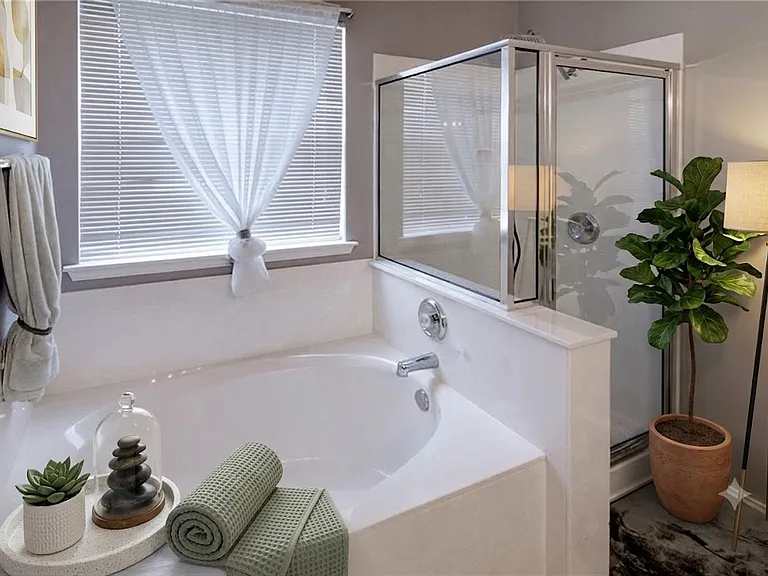 Primary suite located on the bottom floor