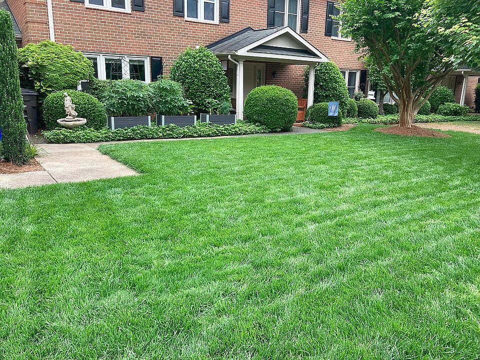 Front of home with new sod
