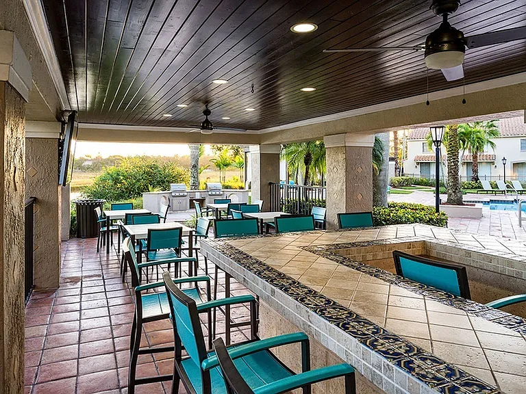 Poolside Patio with Bar Area
