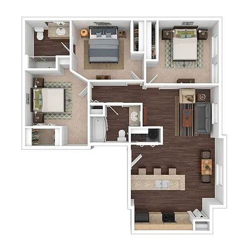 Floor plan 3 Bed 2 Bath