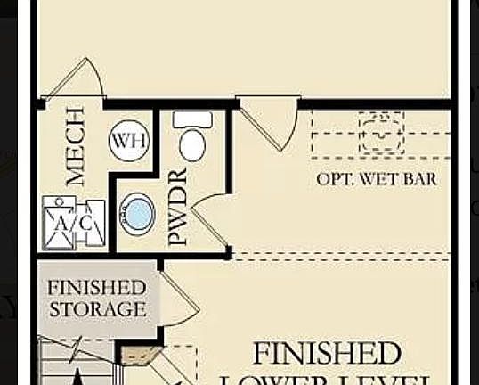 Lower level with finished area