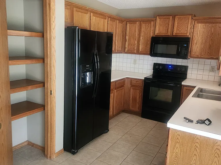 Kitchen view with pantry