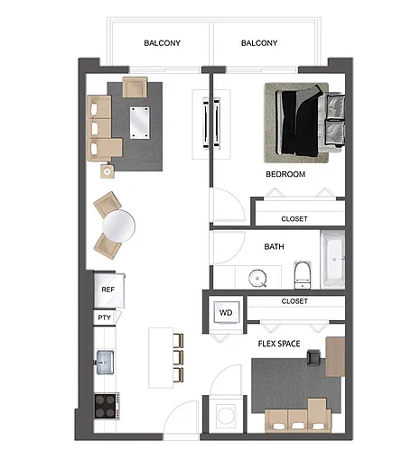 Floor plan A3 + Den