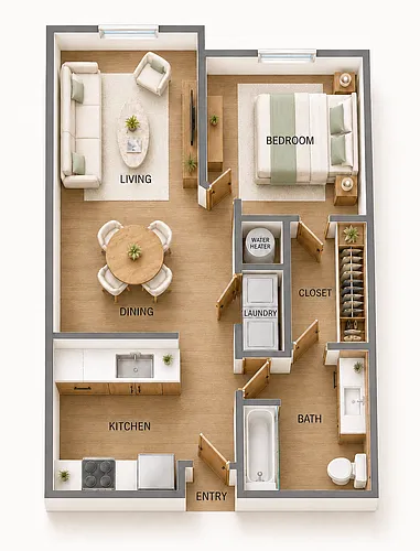 Floor plan 1 Bedroom