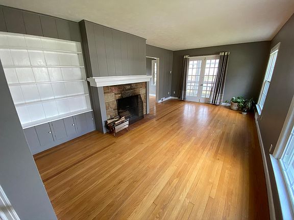 living room with fireplace